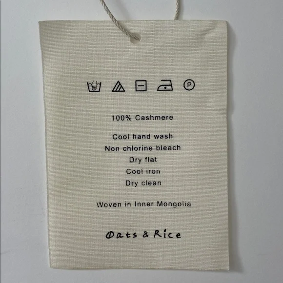 Oats & Rice Knit 100% Cashmere Fingerless Wrist Warmer Gloves - Picture 7 of 10